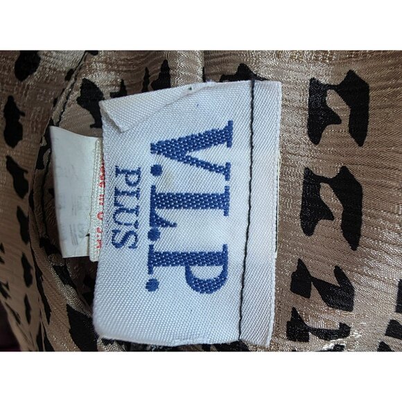 Vintage V.I.P. Plus Womens Dress Pattern Pleated Skirt Black & Beige Size 20 - Picture 5 of 9